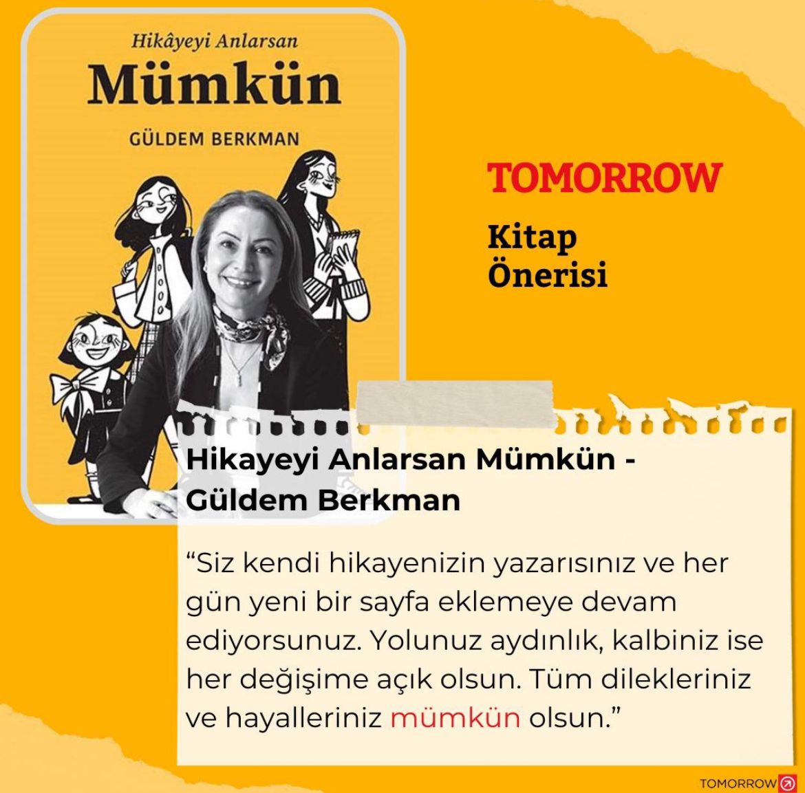 Tomorrow Kitap Önerisi: Hikayeyi Anlarsan Mümkün – Güldem Berkman